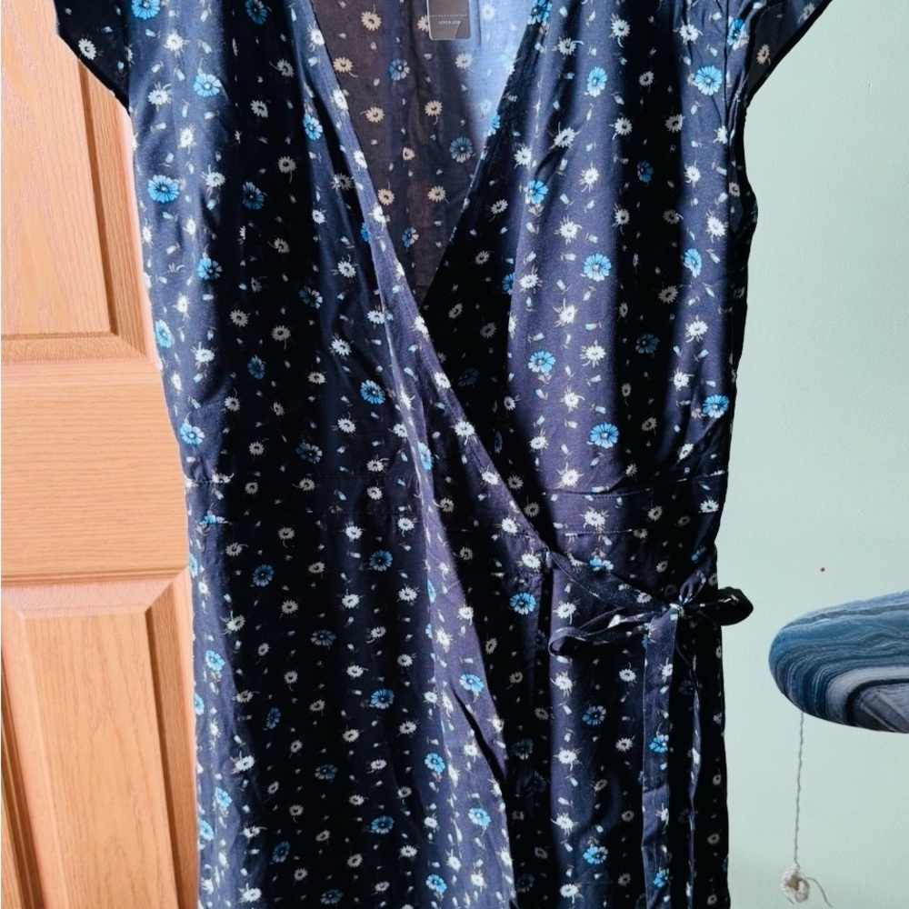 J. Crew Blue Floral Midi Dress